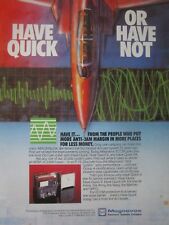 7/1988 PUB MAGNAVOX ELECTRONIC SYSTEMS ECCM ANTI JAMMING HAVE QUICK ORIGINAL AD picture