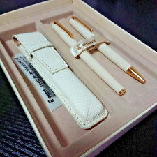 UNUSED Pilot Lady White Fountain pen Ballpoint pen case Set with Box Nib M picture