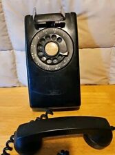 Western Electric Bell Telephone Vtg Wall Mount Rotary Phone 1970s Black picture