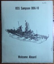 U.S.S. Sampson DDG-10 Welcome Aboard Folder, Vintage Navy Ephemera, Charleston picture