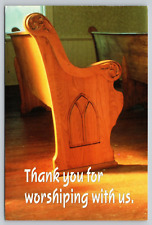 Postcard Thank You For Worshipping With Us  Religious A16 picture