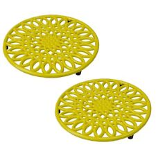 Sunflower Collection, Heavy Duty Cast Iron Trivet, Elevated Base Kitchen Coun... picture