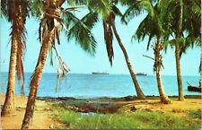postcard Maracaibo Venezuela - Maracaibo Lake - view through palm trees picture