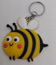 Bumble Bee PVC Keychain Cute Smiling picture