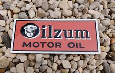 Oilzum Metal Sign Motor oil Garage Shop racing Mechanic advertising 5x12