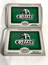 Grizzly Snuff Collectible Tins (2) Empty American Snuff Co 6 X 3 3/4 X 1 1/8 picture