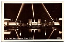RPPC Night Scene, Lagoon of Nations, New York World's Fair, NY Postcard picture