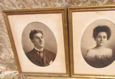 VINTAGE LARGE MAN AND WOMAN PHOTOS-FRAMED AND MATTED picture