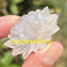 A++ 1pc Natural Moonstone Lotus flower skull Quartz Crystal Skull Healing 1.5