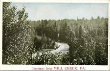 C.1920s Greetings From Mill Creek PA Birds Eye View Pennsylvania Postcard 919 picture