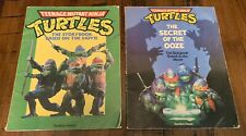 Teenage Mutant Ninja Turtles VINTAGE 1990 Random House Books Lot Of 2 Movies 1/2 picture