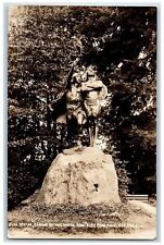 c1910's Statue Coming Of The White Man City Park Portland OR RPPC Photo Postcard picture