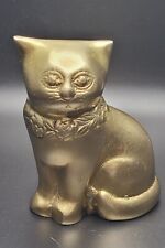 Vintage Brass Statue Cat Figurine Decorative Accent 5