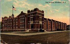 1914 Elizabeth New Jersey NJ The Armory Vintage Postcard picture