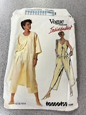 Vintage 1985 VOGUE Pattern 1546 Size 12 Misses' Coatdress, Pants, Top Uncut, FF picture