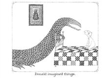 Edward Gorey Art Untitled Monster DONALD IMAGINED THINGS 4x6 postcard picture