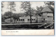 1898 St. Joe Mich Auditorium Exterior Winona Lake Indiana Private Mailing Card picture
