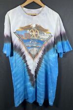 ✨Vintage 1992 Harley Davidson Carolina Blue Tye Dye Eagle Shirt Size L 90s✨ picture