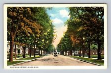 Niles MI-Michigan, North Main Street, Vintage Car, Antique Vintage Postcard picture