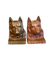 Antique Cast Iron Balto Sled Dog Bookends 1920s #2 picture