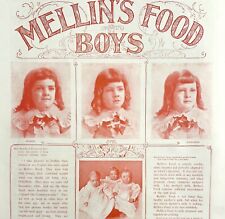 Mellin's Food Boys Pictorial 1897 Advertisement Victorian XL Non Dairy DWII6 picture