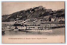 c1910 Ehrenbreitstein With Steamer Empress Augusta Victoria Ferry Dock Postcard picture