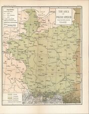 1915 Antique Map * The Area of Polish Speech [Poland] picture