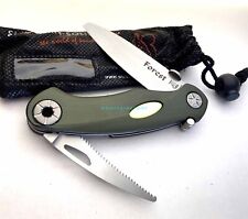 Eickhorn Solingen Germany  RARE DISCONTINUED FOREST Lock Blade Green Hdl Knife picture