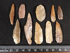 Big Lot of TEN Neolithic Artifacts with RIBBON Flaking Borj Sud Morocco 2.14 picture
