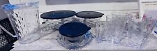 Tupperware Ice Prism 14 Piece Serving Bowl Set Fork and Serving Spoon Cups Plate picture