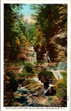 Postcard Matchless Scene Triple Cascades Watkins Glen State Park New York   9405 picture