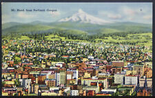 Mt Hood from The Rose City - Portland Oregon   LINEN  PC1810 picture