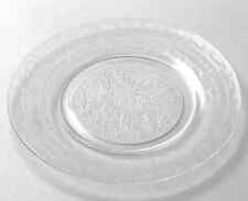 1930's 3 MacBeth Evans Stippled Rose Band Clear Depression Glass Lunch Plates picture