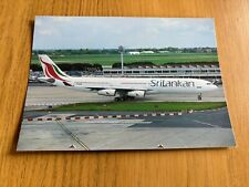 Sri Lankan Airlines Airbus A340-300 aircraft postcard picture