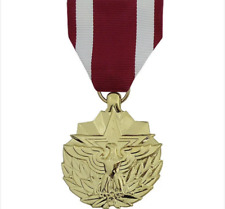 GENUINE U.S. FULL SIZE MEDAL: MERITORIOUS SERVICE - 24K GOLD PLATED picture