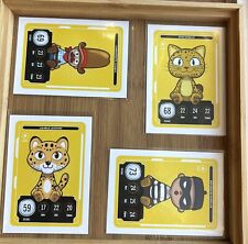 Set Of 4 VeeFriends Compete And Collect Cards Leopard Cowboy Bobcat Burglar picture