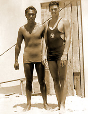 1927 Duke Kahanamoku and Johnny Weissmuller Old Photo 8