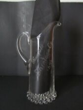 1891 Souvenir EAPG Atlas Glass Water Pitcher Greenfield Saratoga Cty New York  picture