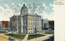 Court House in Bloomington, IL 1910 posted antique postcard picture