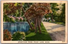 POSTCARD GREETINGS FROM PRIOR LAKE, MINNESOTA  picture