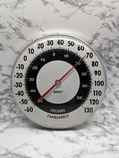 Vtg Original Jumbo Dial Thermometer Outdoor Wall Hung Round Ohio Thermometer Co picture