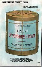 VINTAGE POSTCARD FINEST DEVONSHIRE CREAM EARLY ADVERTISING NOVELTY PULL-OUT 1921 picture