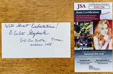 Daniel Carleton Gajdusek Signed Autographed 2.5 x 5 Card JSA Cert Nobel Prize picture