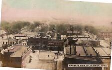 Denison iowa RPPC birdseye view 1910s Real Photo Horse Buggy Main Street picture