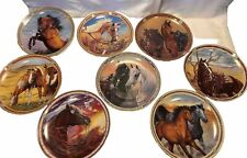 VintageOn The Range Horses Susie Morton Danbury Mint Collectors Plate FULL Set picture