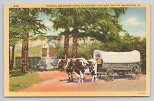 General Braddock's Tomb National Highway East Uniontown Pa Linen Postcard No3804 picture