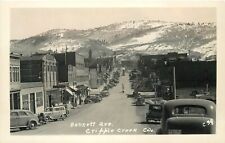 RPPC Postcard Colorado Cripple Creek Bennett Avenue Automobiles 23-8548 picture