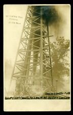 1911 Oil City La Caddo Oil field Hardy #2 Gusher Blowout Photo postcard picture