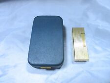 Ignition Confirmed Dunhill Roller Gas Lighter Stripe Gold Plated Japan [Used] picture