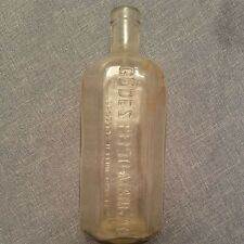 Vintage Gude's Pepto-Mangan Hexagon Medicine pharmacy Bottle 11oz  picture